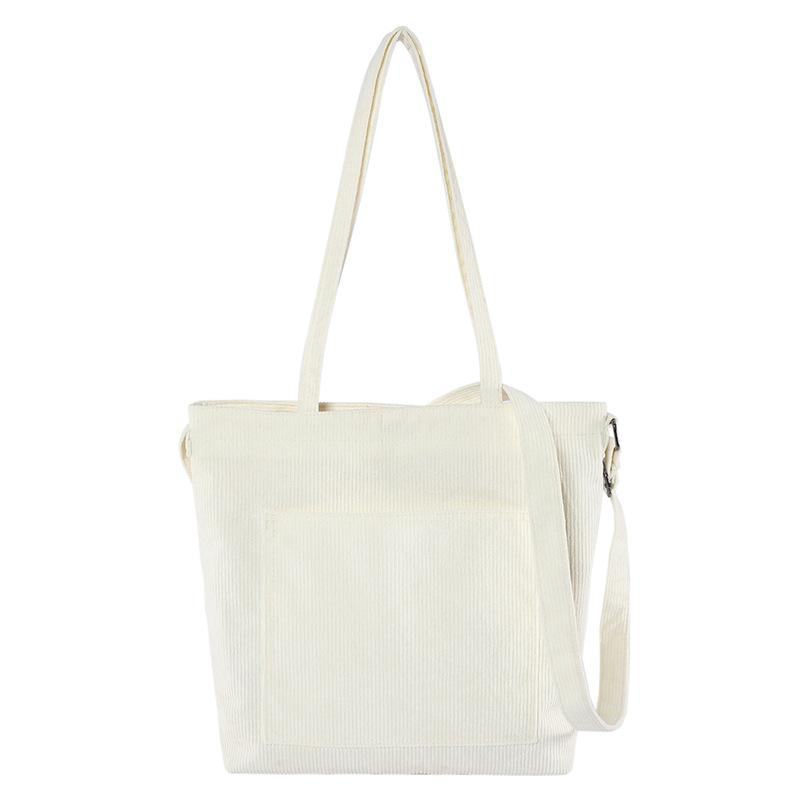 

Корейська версія простої повсякденної вельветової сумки великої місткості Повсякденна універсальна дорожня легка тканинна сумка жіноча сумка через плече