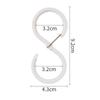 For Kitchen Transparent White S-Hooks Transparent S-shaped Hooks For Home Transparent Plastic Clear Plastic Finish