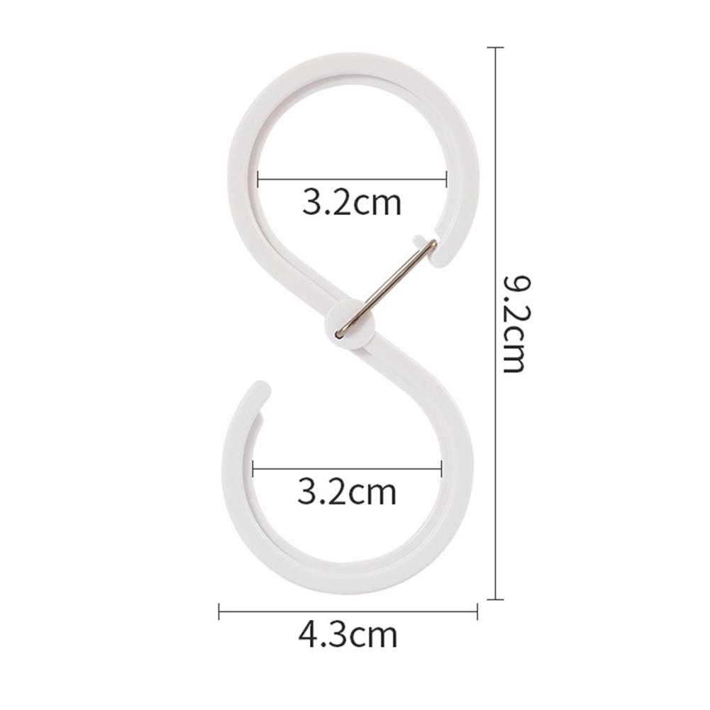 For Kitchen Transparent White S-Hooks Transparent S-shaped Hooks For Home Transparent Plastic Clear Plastic Finish