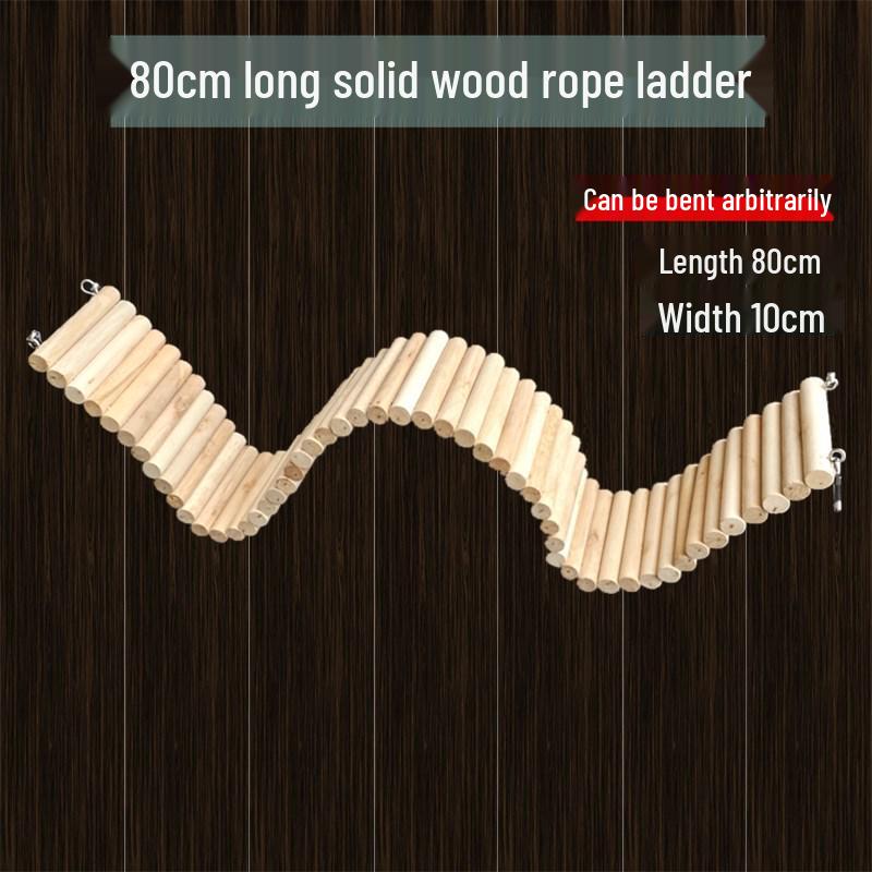 Parrot Swing & Climbing Ladder Toy for Budgies and Cockatiels - Chewable Hanging Ring & Cloud Design