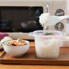 Small Rice and Soup Cooker Lunch Box with Detachable Design Microwaveable Food Storage Container for Convenient Use