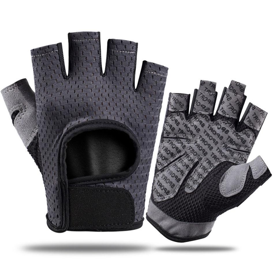 Loogdeel Half Finger Sports Gloves Breathable Air Hole Gym Cycling Non Slip Shock Absorbing For Men Women