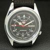 SEIKO 5 AUTOMATIC VINTAGE REFURBISHED JAPAN MENS BLACK DIAL WATCH a445839-1