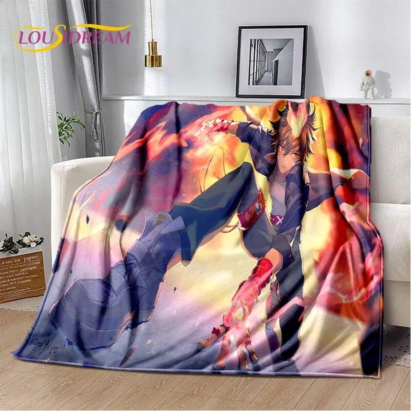 Anime Teachers Hitman Reborn Soft Plush Blanket,Flannel Blanket Throw Blanket for Living Room Bedroom Bed Sofa Picnic Cover Kids
