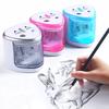 Automatic Pencil Sharpener Two-hole Electric Touch Switch Pencil Sharpener Stationery Home Office School Supplies