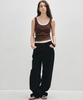 NOIRER FOR WOMAN U-Neck Slim Ribbed Sleeveless (Brown)