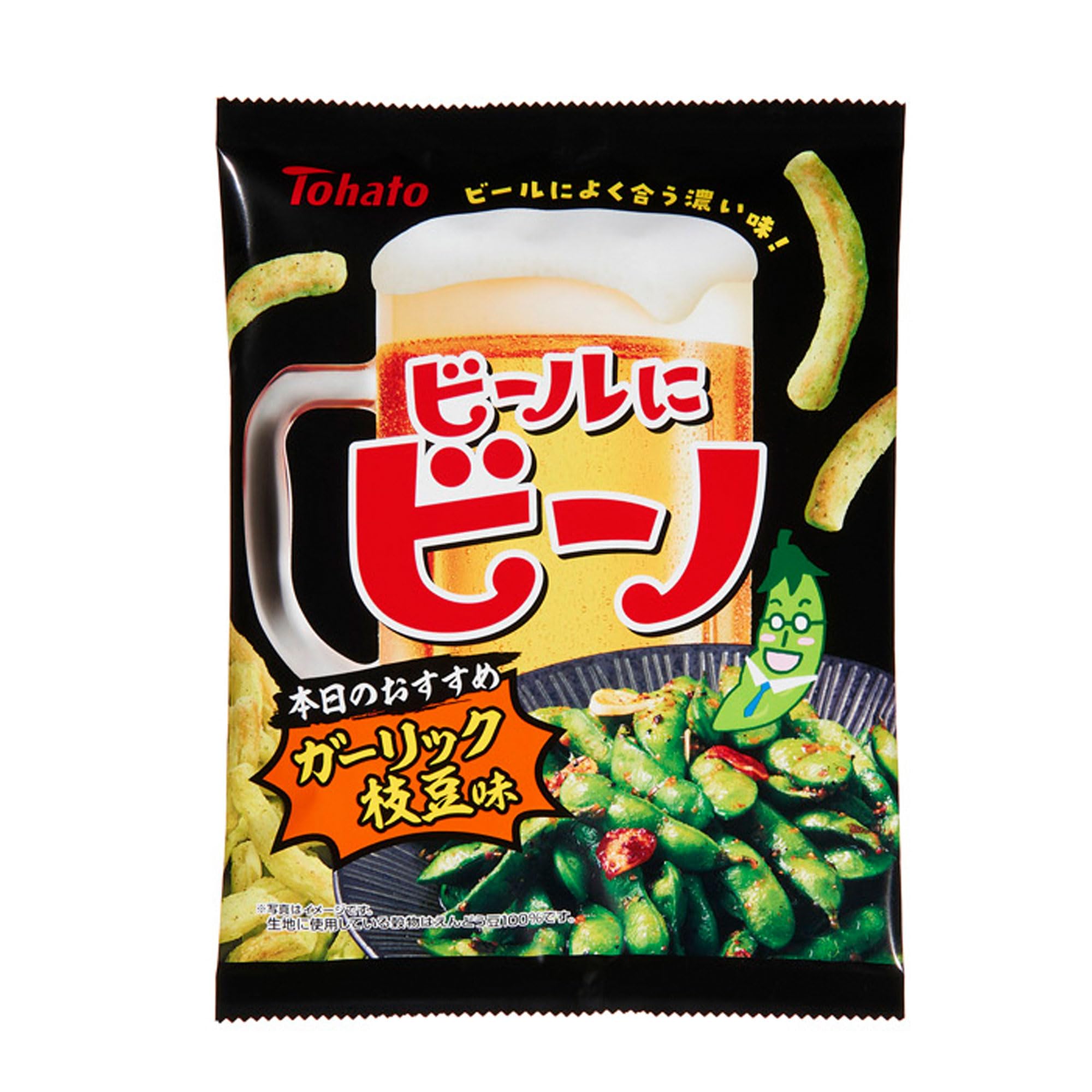 

Tohato Beer Vino Garlic Edamame 51g x 12 bags Flavor,