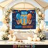 Red 11th Balloon Birthday Backdrop 1pc - Party Supplies
