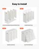 Wood Literature Organizer 24 Compartments Office Mailboxes White, Countertop Literature Sorter for Files Documents Papers, with Adjustable Shelves,