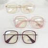 Frauen Große Quadratische Rahmen Brille Ins Mädchen Mode Transparentes Leseglas Hochauflösend Blaulichtfilter Computerbrille