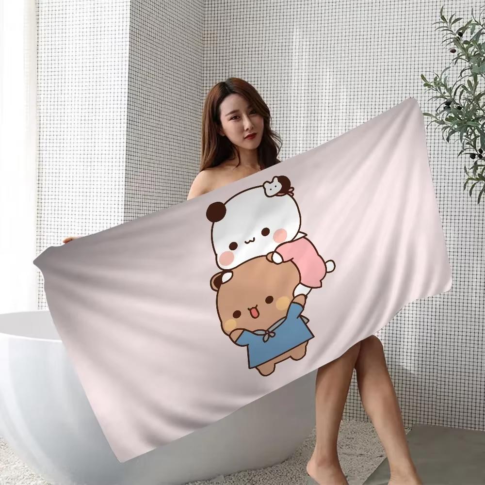 Cute Panda Bear Beach Towel Microfiber Soft Quick Dry Yoga Gym Sports Towel Kawaii Cartoon Print Bath Towel for Swimming Outdoor