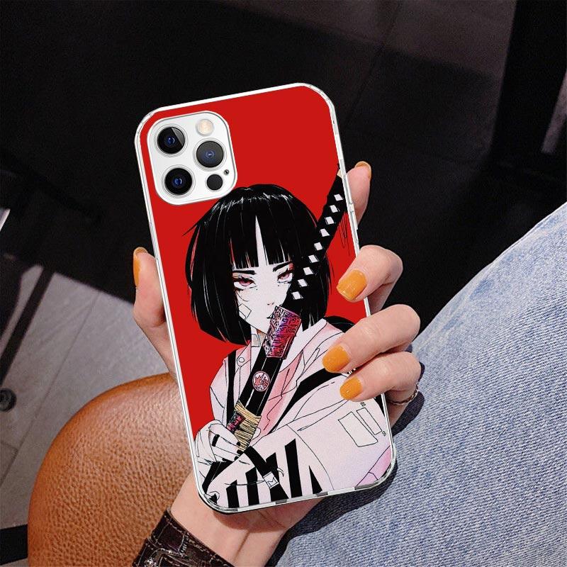 Japanese Style Anime Girl Phone Case For iPhone 17 Air 16 Pro Max 16E 15 + 14 Plus 11 12 13 Mini 7 8 SE Gift Print Cover Fundas