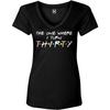 The One Where I Turn - Age Birthday Party Ladies V-Neck T-Shirt