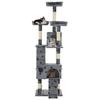 VidaXL Cat Tree and Sisal Scratching Posts 170cm Paw Prints Grey