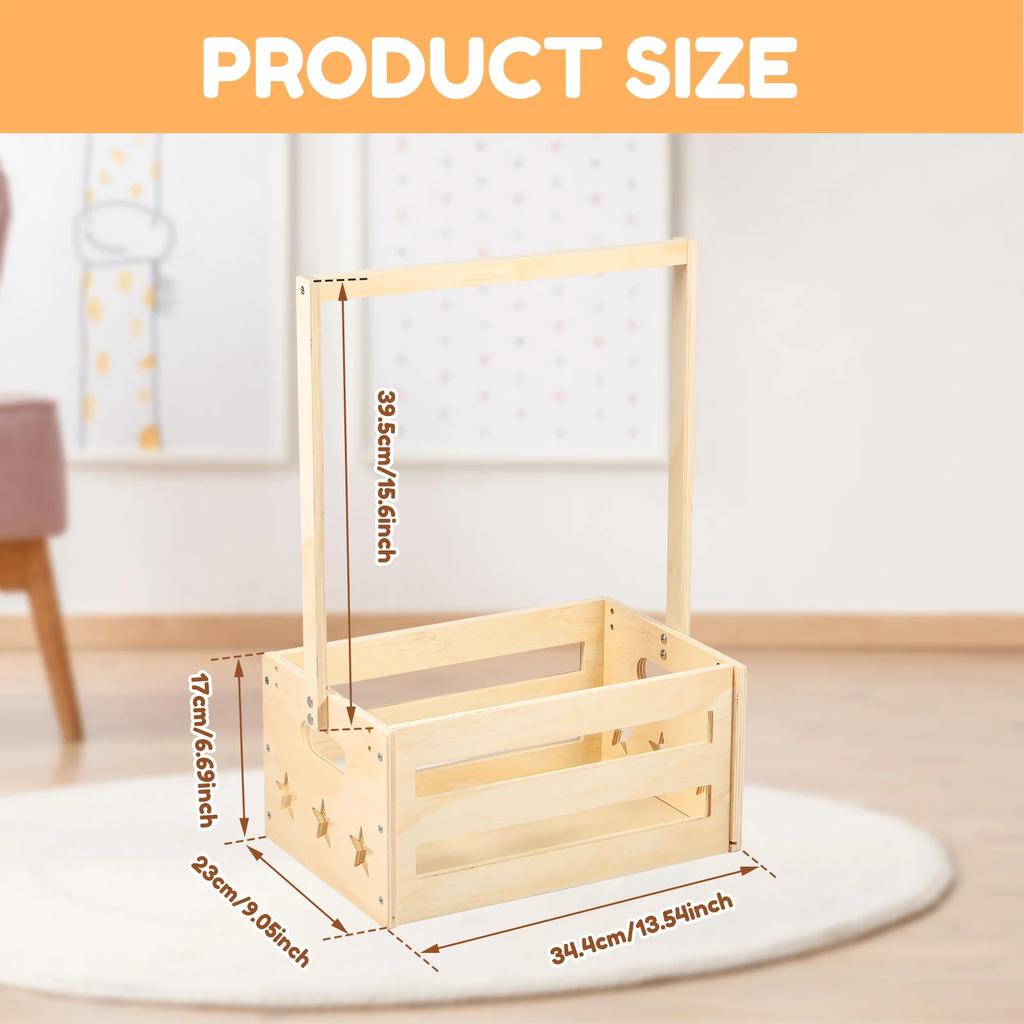 Wood Baby Shower Basket Closet Multipurpose Baby Shower Basket with organizer Baby Storage Crate Household Decorative