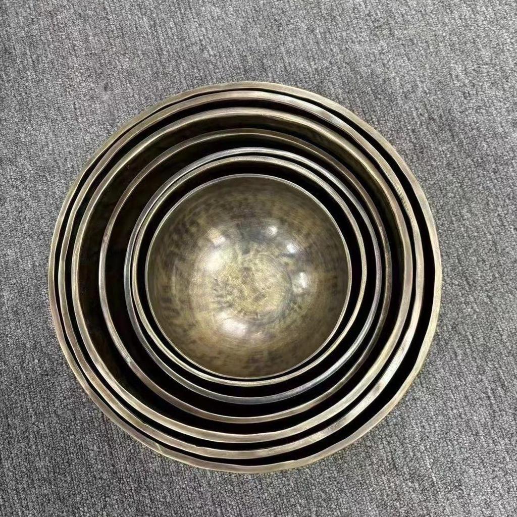 Full Moon Handmade Nepal Singing Bowl - Thickened Copper for Meditation and Yoga