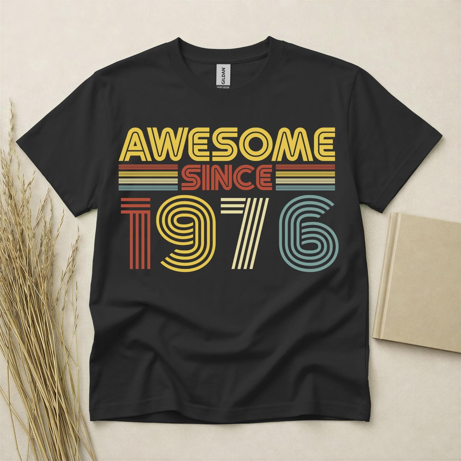50th Birthday Shirt Born In 1976 50 Years Old Gifts Awesome Since 1976 TShirt S разноцветный