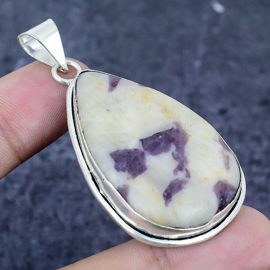 Kammererite Gemstone Handmade 925 Sterling Silver Jewelry Pendant 2.36" v4t53