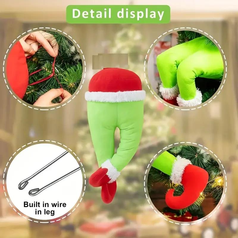 Weihnachtsbaumschmuck Plüsch Türdekoration Weihnachtsmann Elfenbeine Dekoration Zuhause Hängeornamente Kindergeschenk Überraschungszubehör