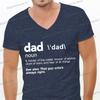 Men's T Shirt DAD Noun Printed Short Sleeved Summer Comfortable Streetwear Fashion V Neck Tees Father Birthday Gifts Male Tshirt