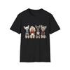 Süße Hunde Mode Vintage Schwarzes T-Shirt Hundeliebhaber Grafik T-Shirt