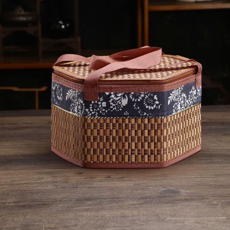 Hexagonal Carbonized Bamboo Zongzi Gift Basket