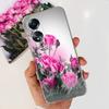 For Cover Oppo A58 4G CPH2577 Case Love Heart Butterfly Cover Shell For Oppo A78 5G 4G CPH2565 Soft Clear TPU Bumper Etui