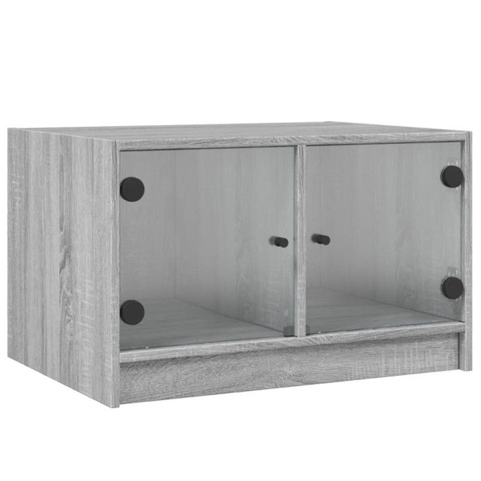 VidaXL Table basse avec portes en verre sonoma gris 68x50x42 cm 836369