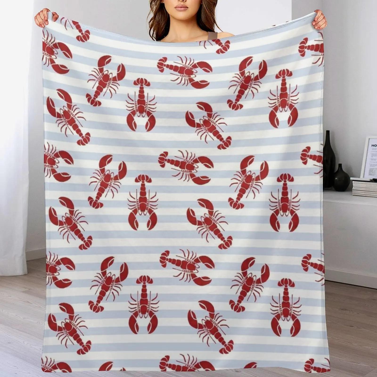 

Lobster Throw Blanket Elegant Warm Throw Blanket for Hotel Home 102x76cm(40x30in)