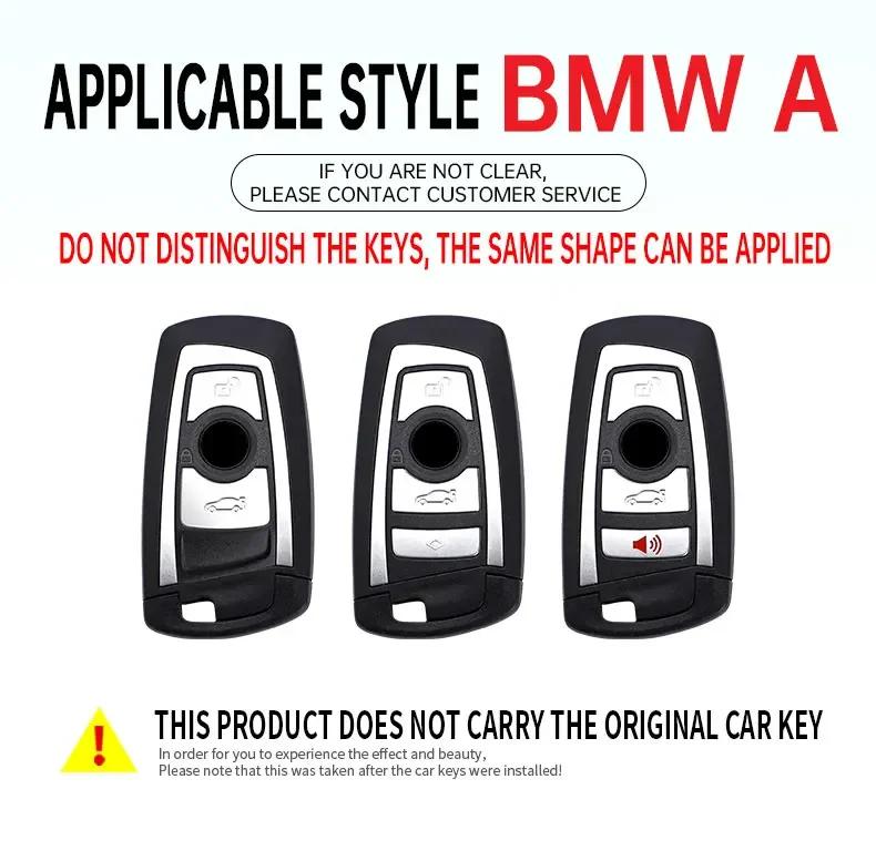Heiß 2025 Auto Kohlefaser Schlüsselabdeckung Hülle Halter Schale Tasche Für BMW F30 F20 F10 F18 F22 F01 X3 X4 F06 F02 M3 M5 Auto Schlüsselanhänger Zubehör