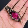 Ruby Pendant Gemstone Jewelry, 999 Copper Wire Wrapped Handmade Pendant, Latest Design Jewelry