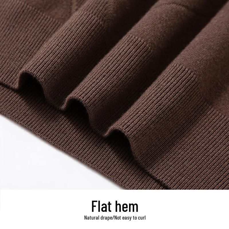 Hodo Men's Wool Silk Blend Jacquard Thermal Round Neck Sweater