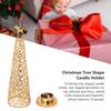 Christmas Tree Shaped Candle Holder Metal Scented Candle Stand Tealight Holder Home Tabletop Decoration for Holiday Party