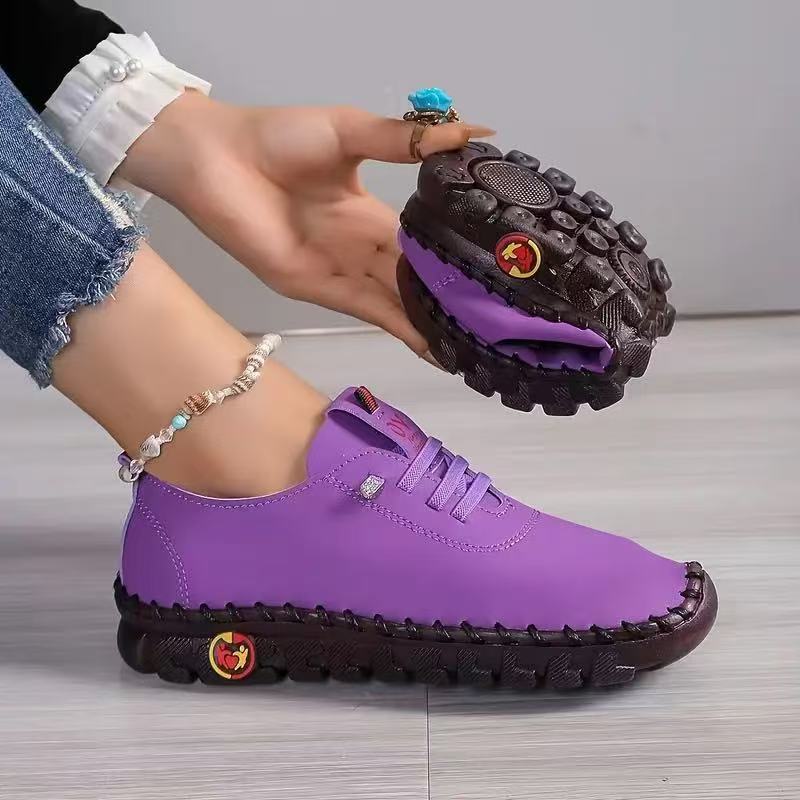 Zapatillas de Moda para Mujer Primavera Verano Nuevas Zapatillas Romanas de Suela Blanda Transpirables para Mujer Costuras Retro Suela de Magdalenas Tallas Grandes Zapatos para Mujer
