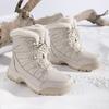 Winter Schneestiefel Plüsch Warme Baumwollschuhe Verschleißfest Winddicht Sport Outdoor Wanderschuhe High-Top Damenstiefel