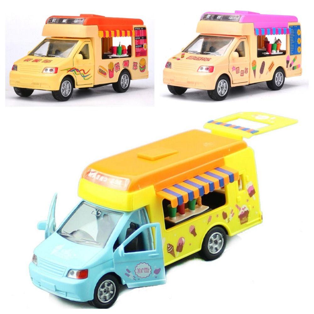 Inertia Simulation Ice Cream Truck ABS Children's Toy Car Cute Food Truck Store Car Toy  Girl Gift