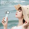 3in1 Cooling Fan Neck Hanging/handheld/desktop USB Rechargeable Electric Fans Travel 3 Wind Speed Ice Compress Cooling Device