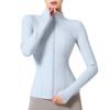 Women's Slim Fit Full Zip Athletic Running Sports Workout Jacket With Pockets