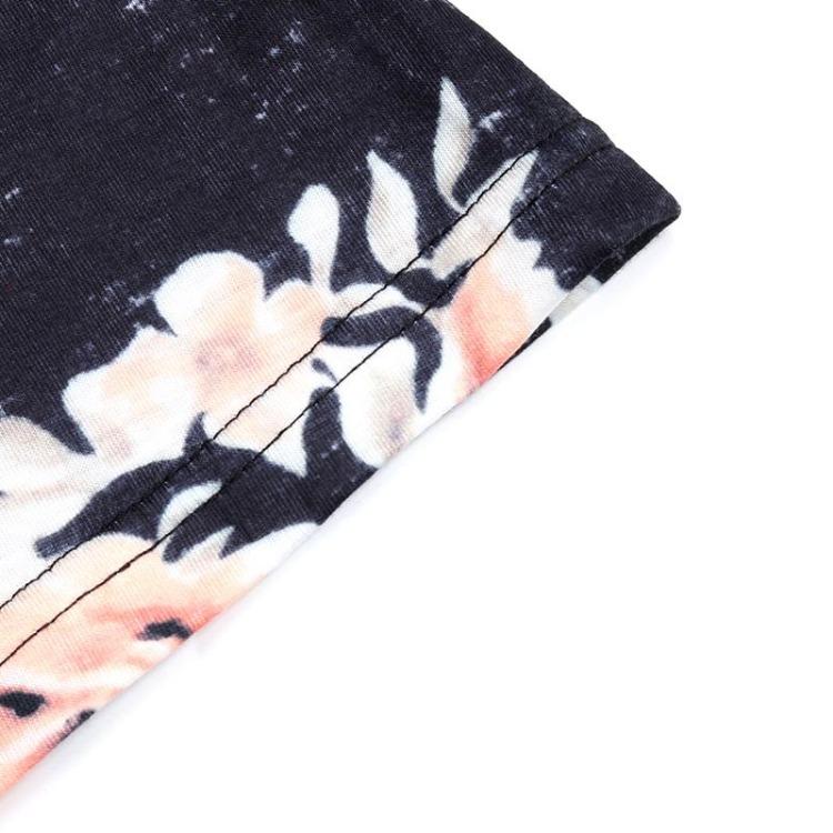 Women Elegant High Waist V-neck Chiffon Dress Long Sleeve A-Line Mid-Length Print Autumn Winter Fashion