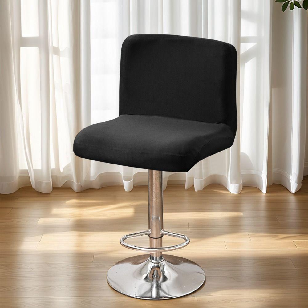 Solid Color Low Back Chair Cover  for Hotel Restaurant Bar Counter Kitchen