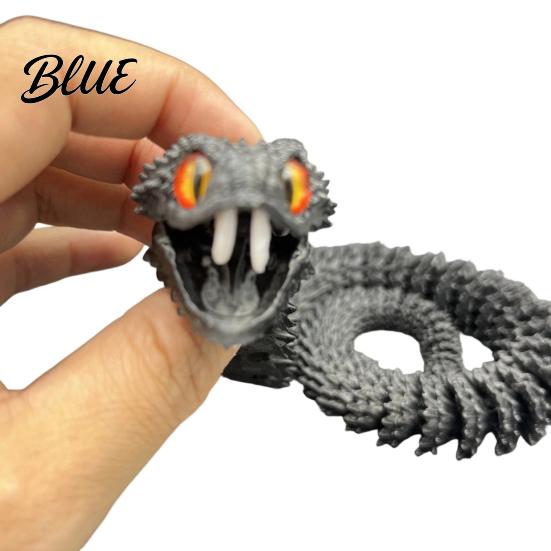 Concentration Improvement Toys Serpent Figurine Snake Toy Articulated 3D Printed Flexible Jointed Realistic Animal Fidget Stress Reliever