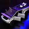 Cyber Truck Toy, 2.4GHz Remote Control Alloy Vehicle with Motorcycle and LED Lights, Model Pickup Tr