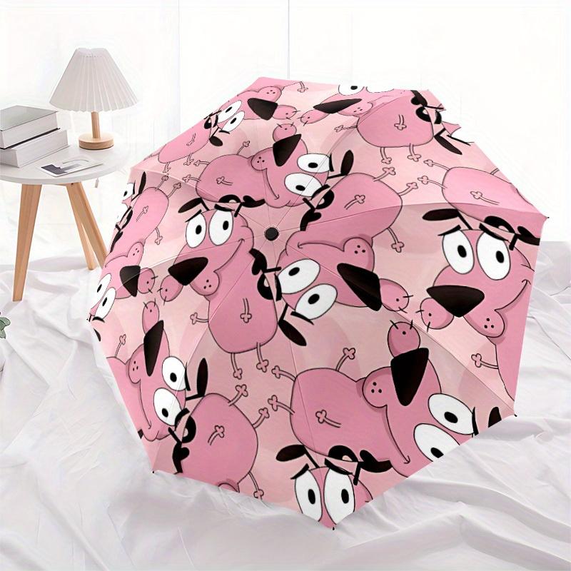 1pc Pig Pattern Automatic Open/close, All-Season Portable Folding Umbrella, Travel, Everyday, Formal Events111