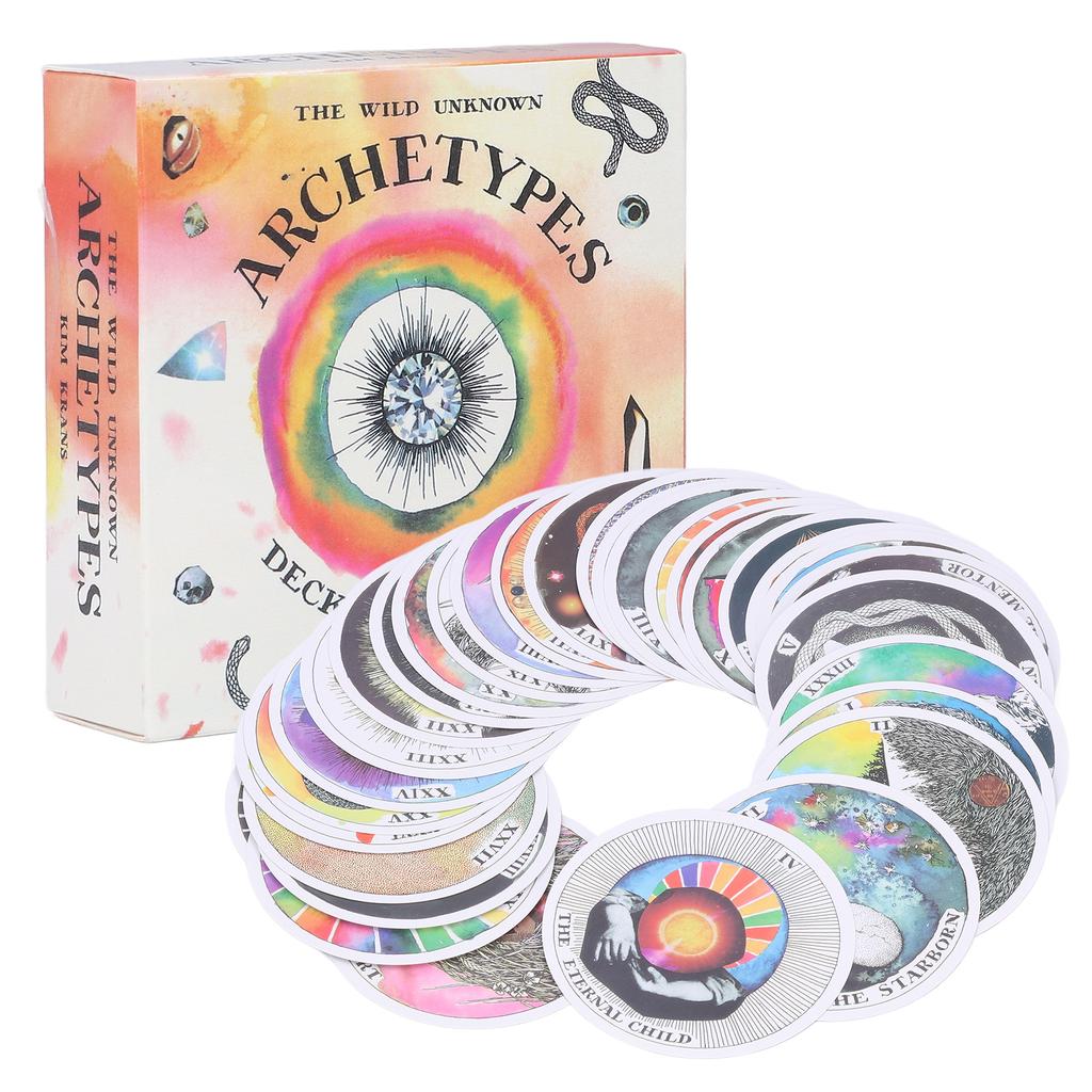 Round Tarot Deck Cafe Party Fate Divination Guidance Tarot Card Board Game Gift for Beginner