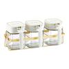 Glass Kitchen Seasoning Set: Salt, MSG, Pepper Jars & Storage Bottles