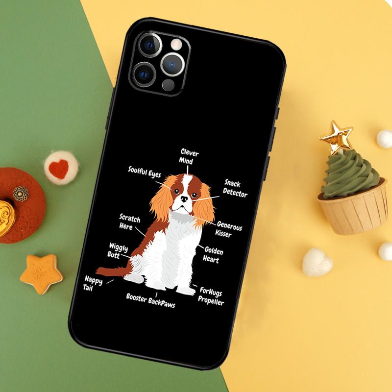 Cavalier King Charles Spaniel Hund Hülle Für iPhone 13 12 Mini 11 14 16 15 Pro Max 7 8 Plus X XR XS Max Rückabdeckung