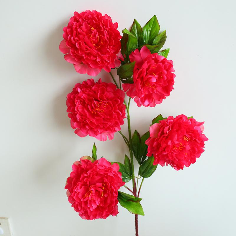 Peony Silk Flower: Large, Single-Head Tabletop/Floor Decoration