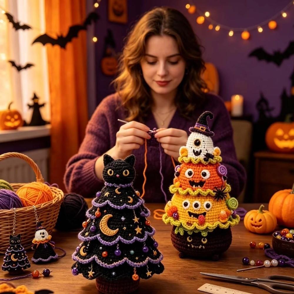 Beginner Friendly Halloween Crochet DIY Kit Complete Set Knitting Supplies DIY Craft Project