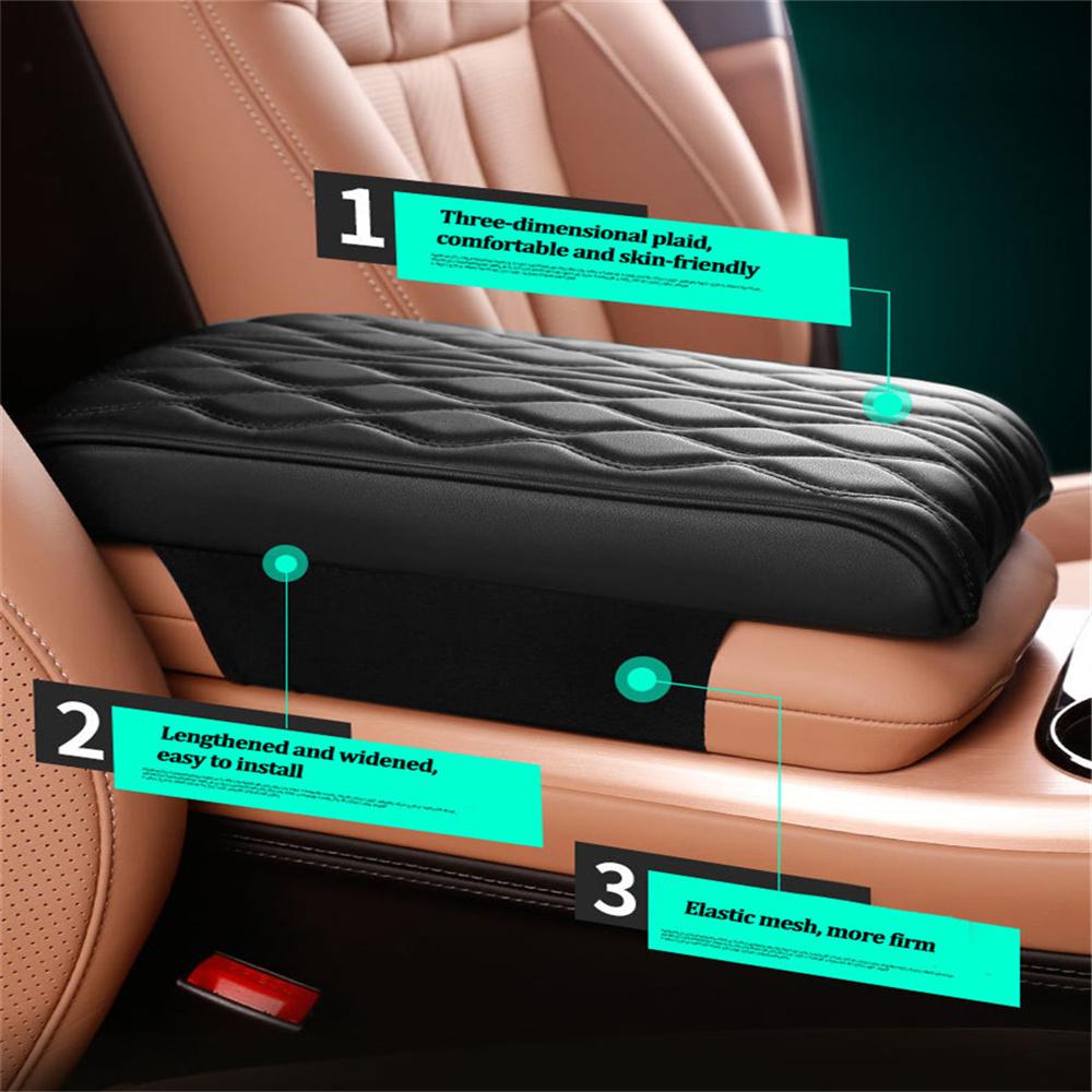 Car Armrest Pad Cover Universal Center Console Wave Pattern Auto Seat Armrests Box Protection Cushion Hand Supports