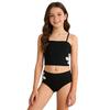 Mädchen Farbblock Bikini-Set, Zweiteiliger Badeanzug für Kinder